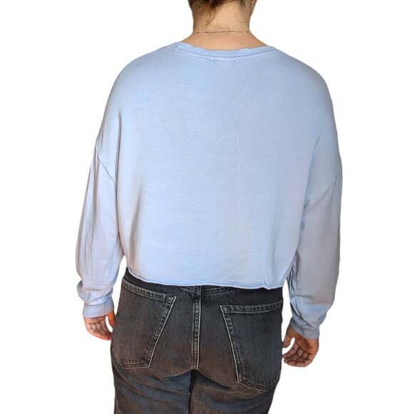 Garage Light Blue Soft Long Sleeve Top Women Size Medium - Picture 3 of 11